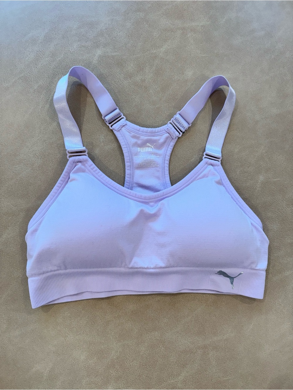 Puma Light Purple Performance Sports Bra (fits snug, more like juniors)